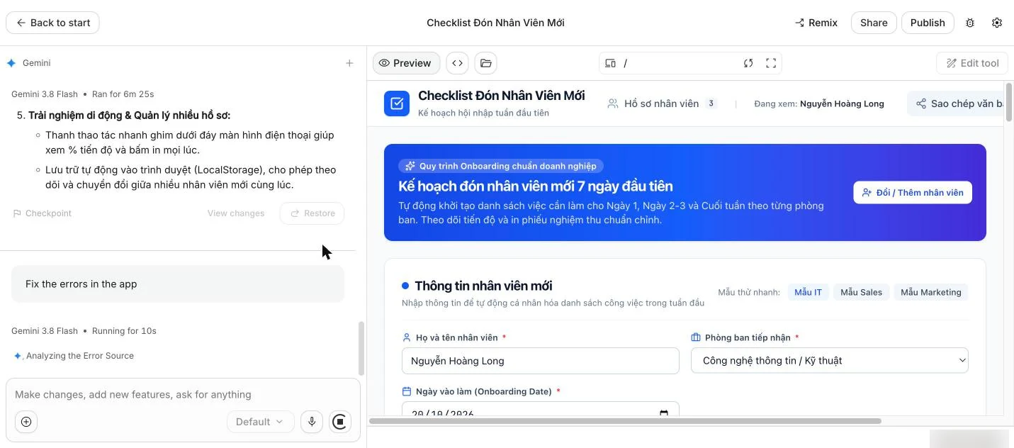 Bấm Fix, AI tự sửa lỗi